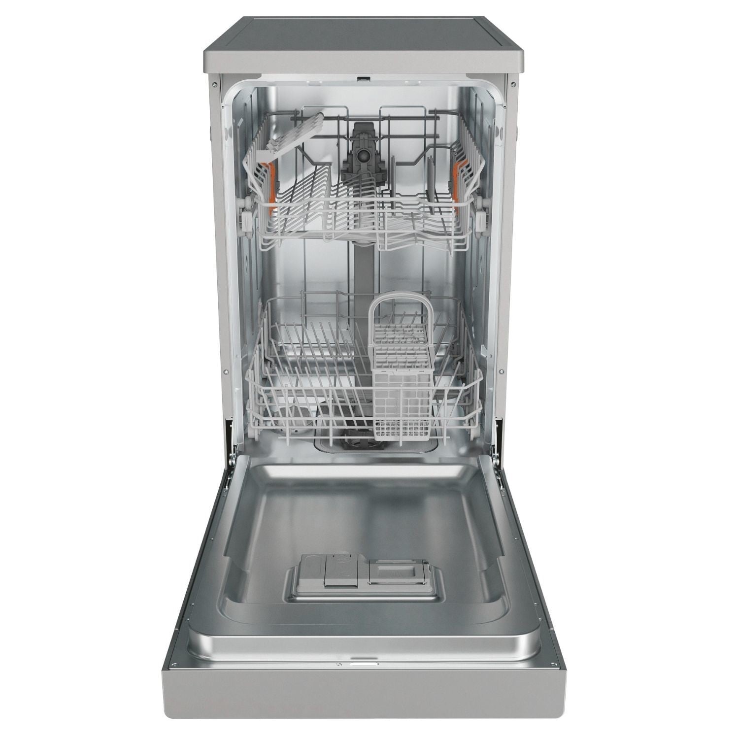 Hotpoint HP2FE10CS90SUK Freestanding Slimline Dishwasher 10 Place Setting Silver