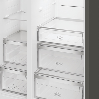 Hotpoint HPG2 6574W XBR5UK Dual No Frost American Fridge Freezer with FreshShield HPG26574WXBR5UK