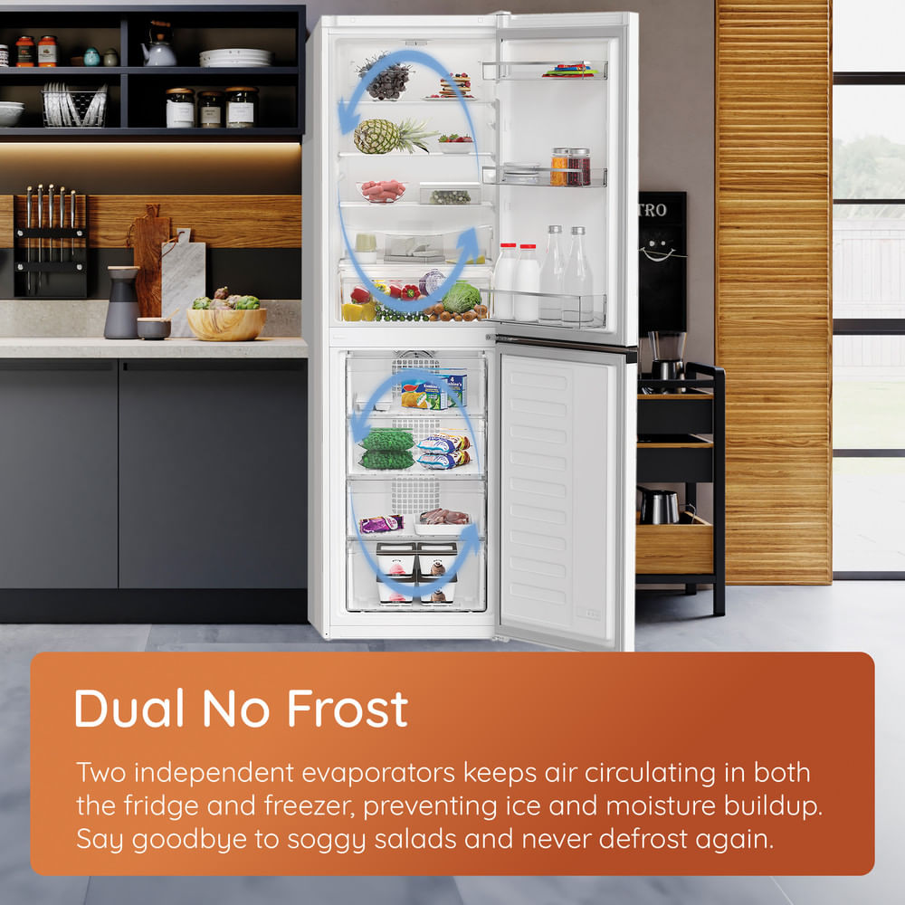 Hotpoint HPK 26363 W4UK Dual No Frost 60/40 Fridge Freezer with Even Flow White HPK26363W4UK