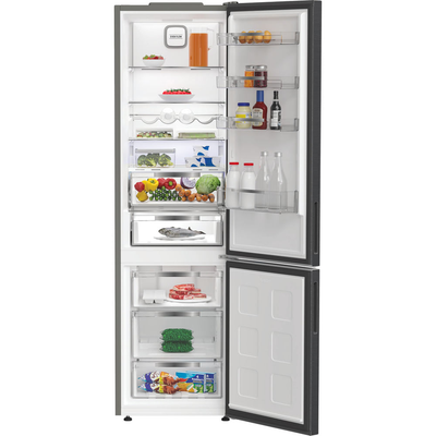 Hotpoint HPK 26403 XBR5UK Dual No Frost 70/30 Fridge Freezer with Even Flow Dark Grey HPK26403XBR5UK