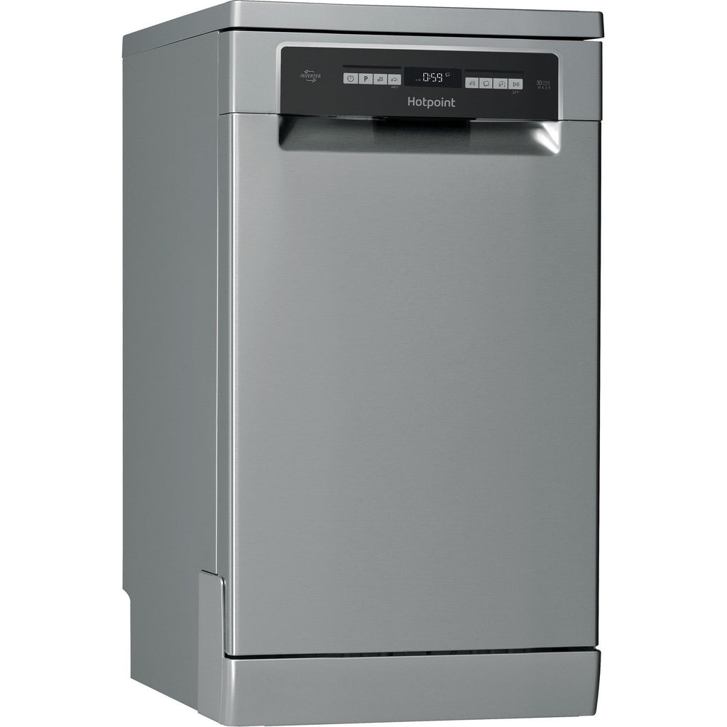 Hotpoint HSFO3T223WXUKN Freestanding Slimline Dishwasher 10 Place Setting Stainless Steel