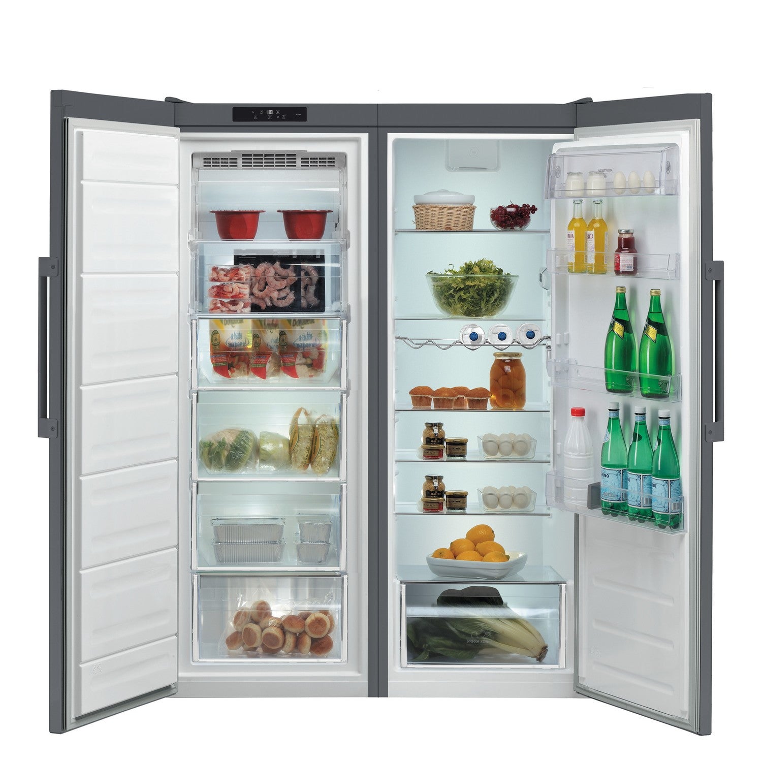 Hotpoint UH6F2CG Freestanding No Frost Tall Freezer Grey