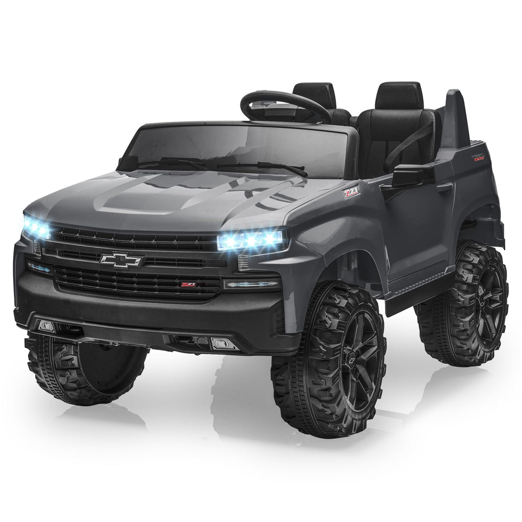 Garvee Ride - P Series: 24V 2-Seater Ride On Car For Kids For 3 - 8 years, Licensed Chevrolet Silverado - Grey