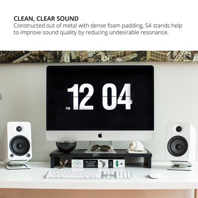 Kanto S4 Medium Desktop Speaker Stands White
