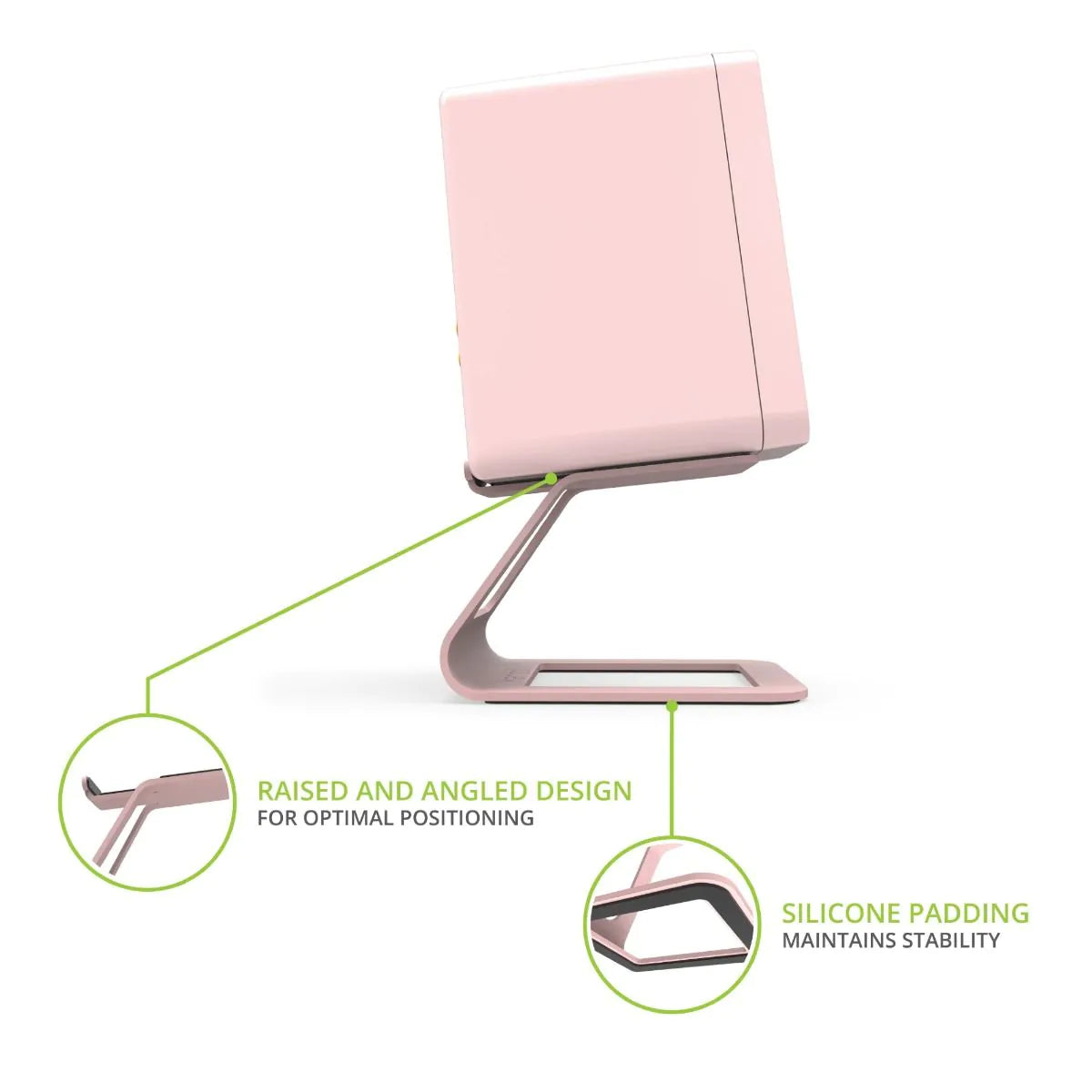 Kanto SE2 Small Elevated Desktop Speaker Stands Pink