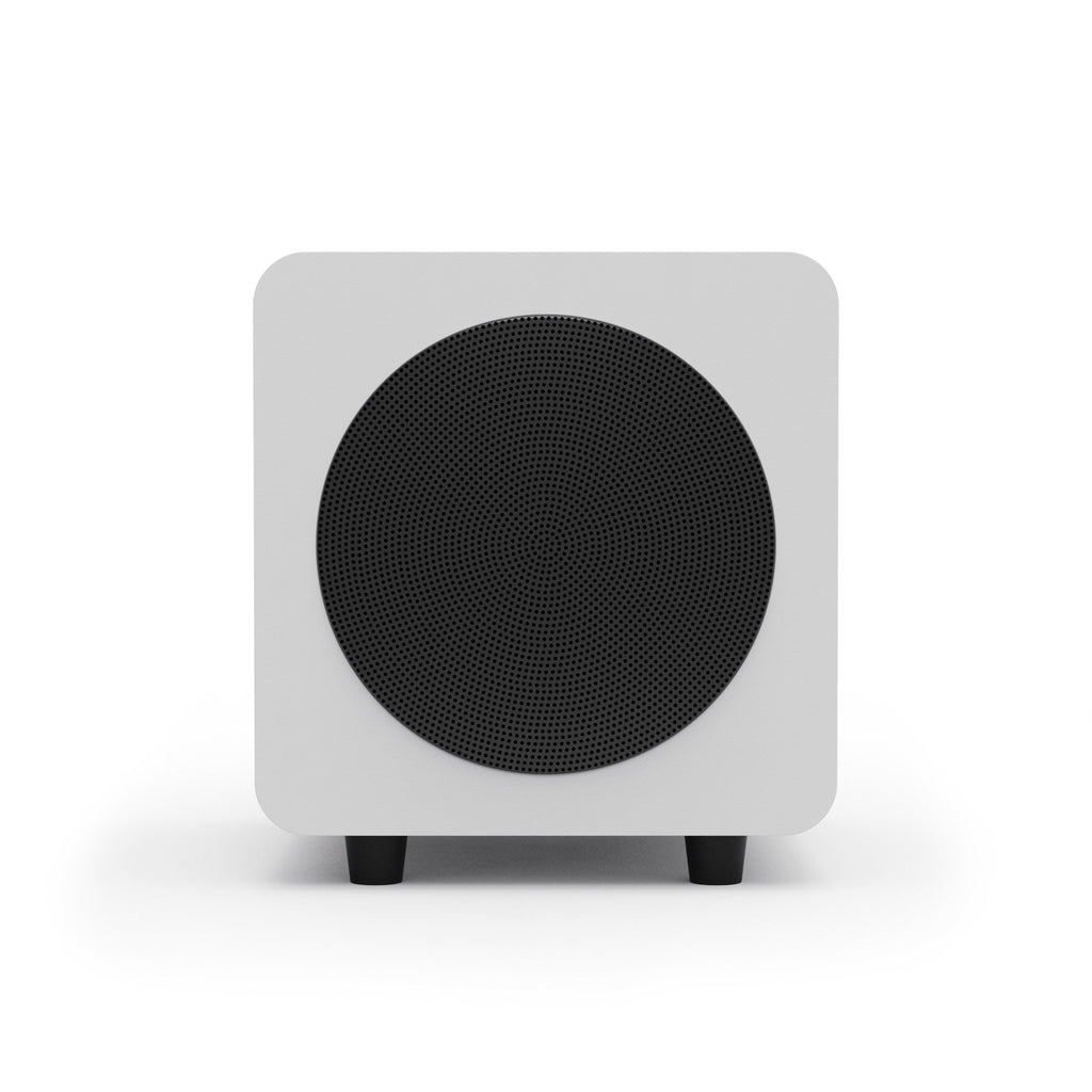 Kanto SUB6 200W 6 Inch Vinyl Subwoofer - Matte White with Black Grill