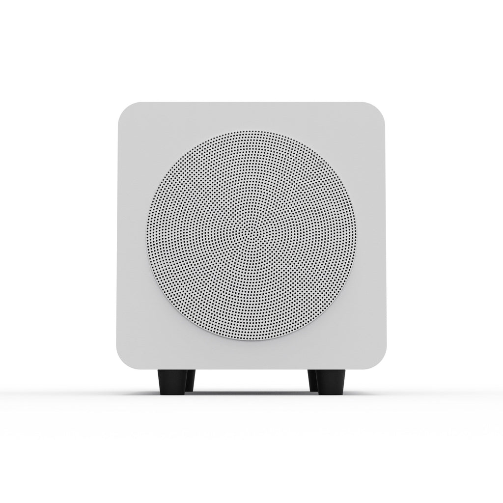 Kanto SUB6 200W 6 Inch Vinyl Subwoofer - Matte White with White Grill