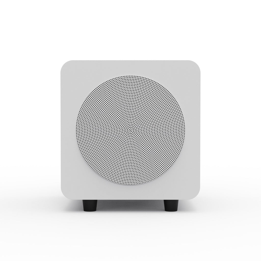 Kanto SUB6 200W 6 Inch Vinyl Subwoofer - Matte White with White Grill