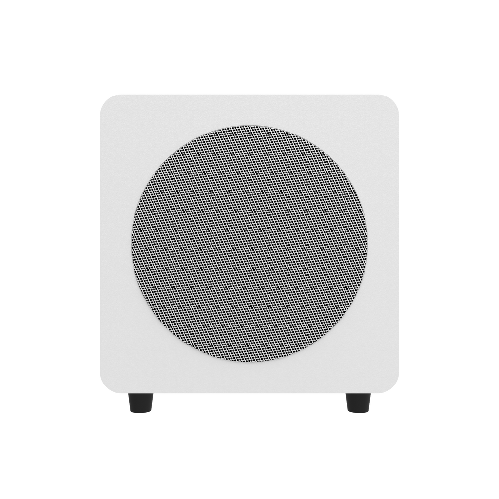 Kanto SUB8 Vinyl Subwoofer Matte White with White Grill