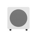 Kanto SUB8 Vinyl Subwoofer Matte White with White Grill