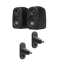 Kanto UKI 100W Bluetooth Desktop Speakers With SPW3 Universal Speaker Wall Mount Black