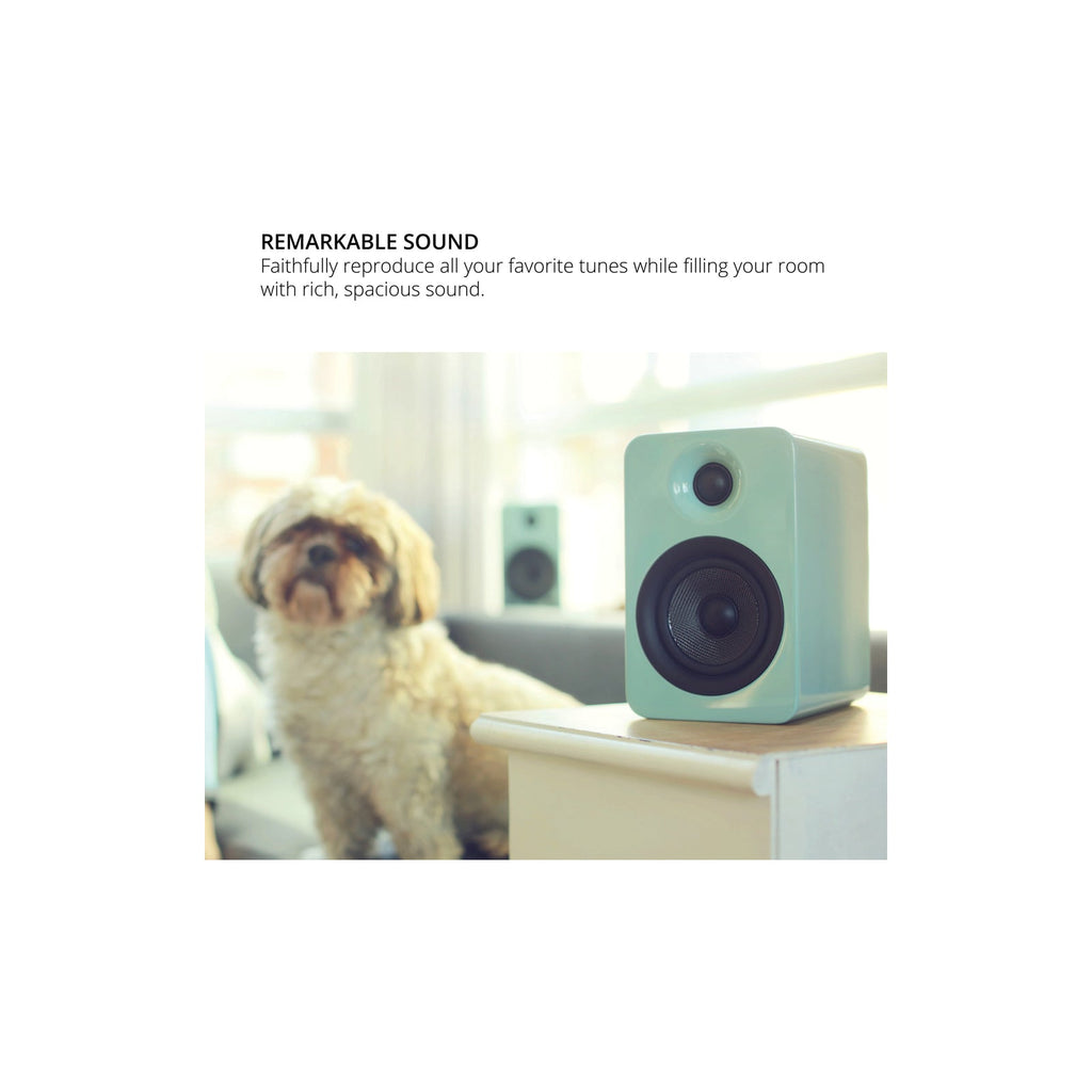 Kanto YU4 Powered Bookshelf Speakers With Bluetooth Matte White