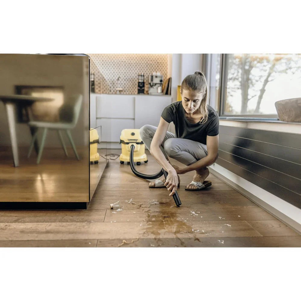 Karcher WD 2 Plus Wet and Dry Vacuum Cleaner - Yellow