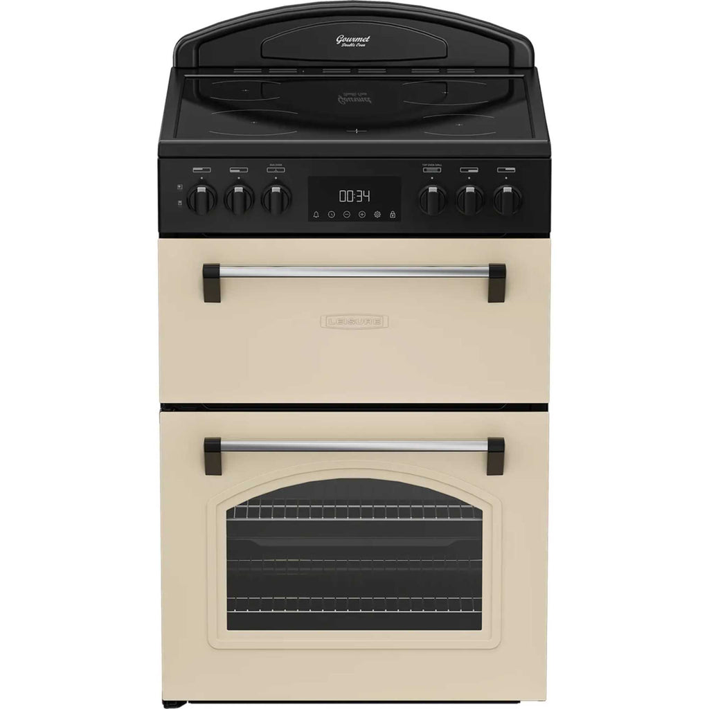 Leisure CLB60ECC 60cm Freestanding Double Oven Electric Range Style Cooker in Cream - A Rated