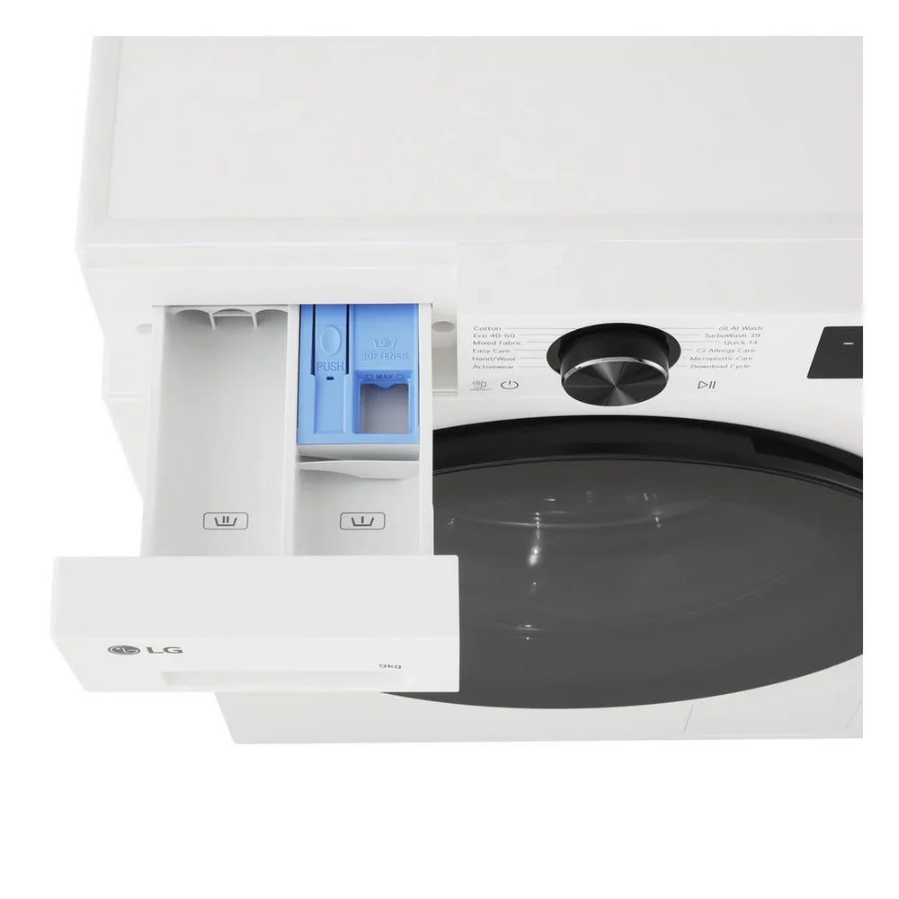 LG F2X50S9TWB VX50 Series 9kg 1200 Spin WiFi Enabled Front Load Washing Machine White - A Rated