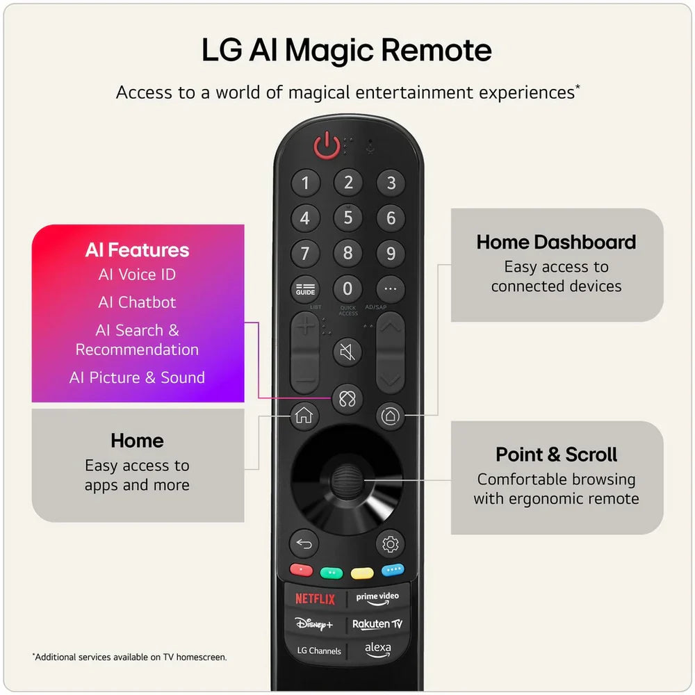 LG OLED42C66LB 42 Inch OLED evo AI C6 4K Ultra HD HDR Smart TV 2026