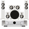 Marantz CINEMA 70s 7.2 Channel AV Receiver Silver with Monitor Audio Bronze 300 7G 5.1 Speaker Package White
