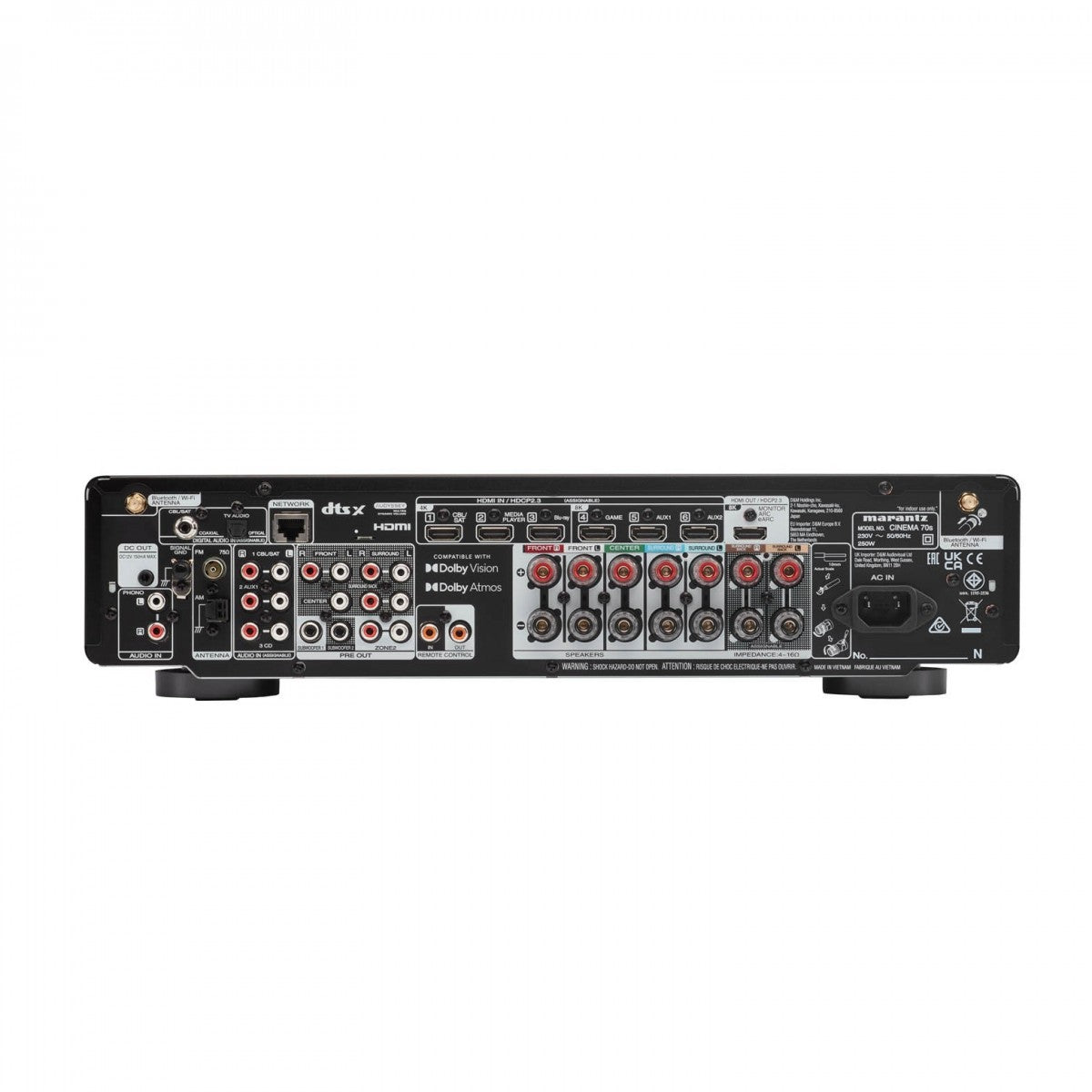 Marantz CINEMA 70s 7.2 Channel AV Receiver with Monitor Audio Bronze 300 7G 5.1 Speaker Package Black
