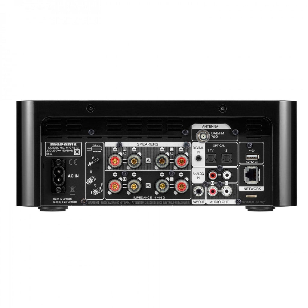 Marantz Melody X M-CR612 HiFi Music System with Wharfedale Diamond 12.1i Bookshelf Speakers Pair - Black