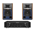 Marantz PM6007 Integrated Amplifier Black with JBL 4309 Studio Monitor Bookshelf Speakers Walnut Pair