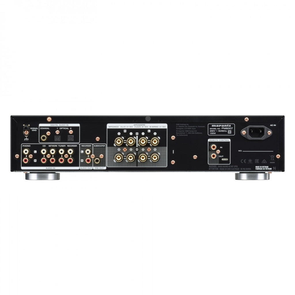 Marantz PM6007 Integrated Amplifier Black with Wharfedale Diamond 12.1i Bookshelf Speakers Walnut Pair HiFi Package