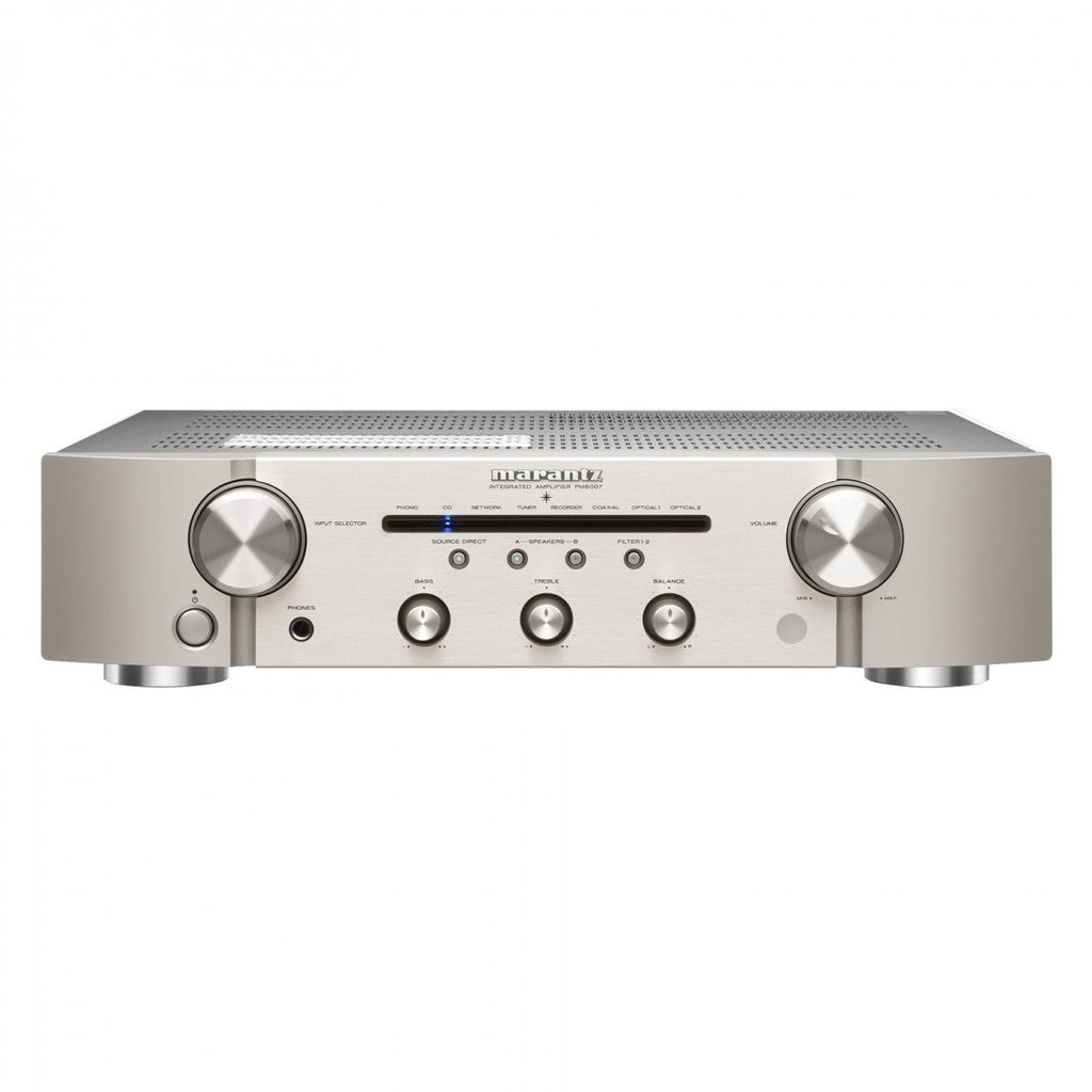 Marantz PM6007 Integrated Amplifier Silver with Klipsch R-60M Bookshelf Speakers Pair HiFi Package