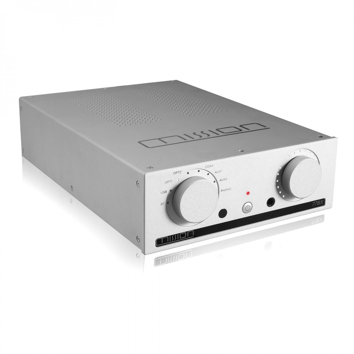 Mission 778X Integrated Amplifier Silver with LX-2 MKII Bookshelf Speakers White Pair HiFi Package