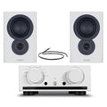 Mission 778X Integrated Amplifier Silver with LX-2 MKII Bookshelf Speakers White Pair HiFi Package