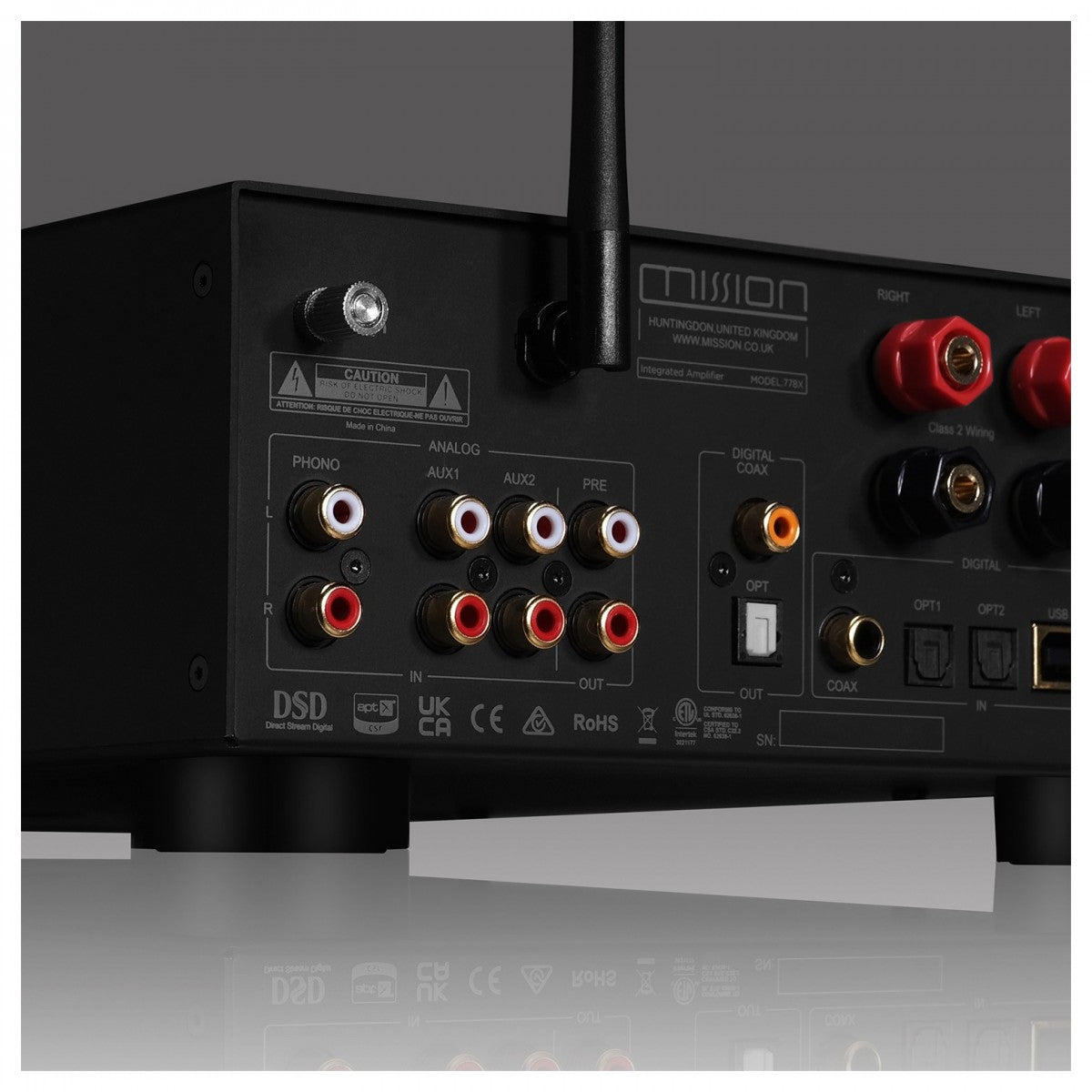 Mission 778X Integrated Amplifier with Bowers & Wilkins 606 S3 Standmount Speakers Pair - Black