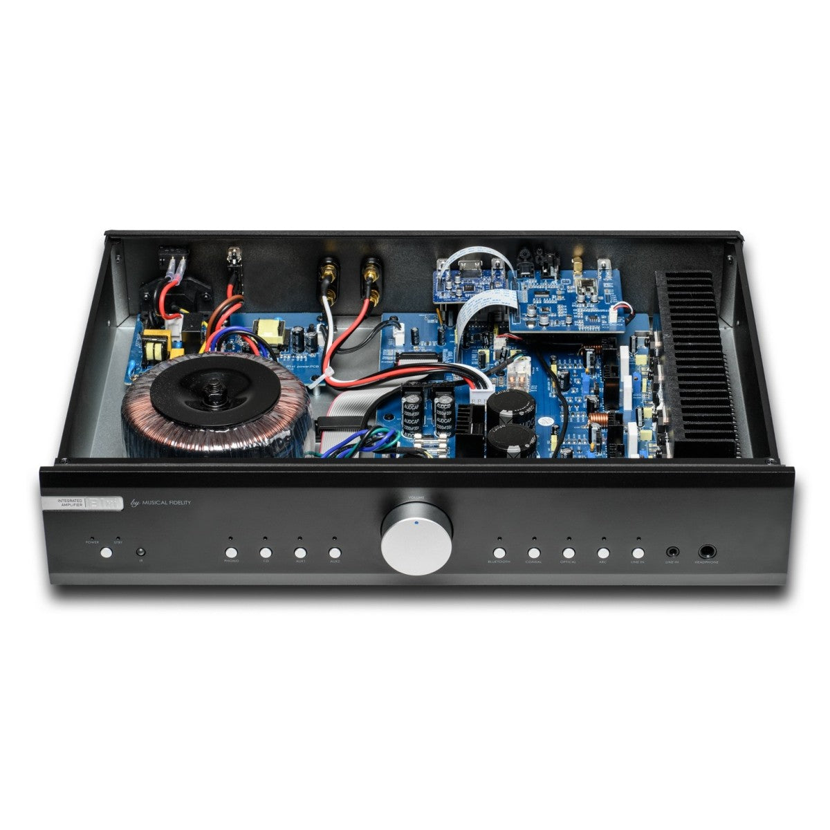 Musical Fidelity B1xi Integrated Amplifier with Monitor Audio Bronze 300 7G Floorstanding Speakers Pair Black