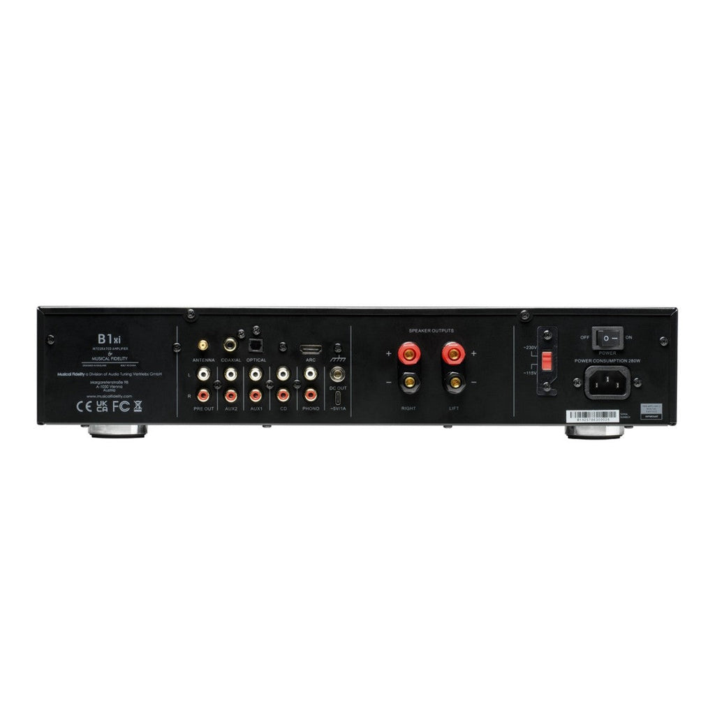 Musical Fidelity B1xi Integrated Amplifier with Monitor Audio Bronze 50 7G Bookshelf Speakers Pair Black