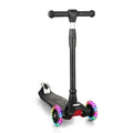 Garvee Kids 3 Wheel Kick Scooter for Boys & Girls Ages 3-10, Adjustable Handlebar, Lightweight Aluminum, Non-Slip Deck, Pink, Outdoor Play - Black
