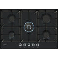 Neff T27CIQ8S0 N70 Flame Select 75cm Black Enamel Gas Hob