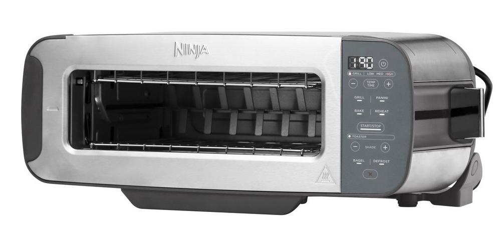 Ninja ST202UK 3-in-1 2 Slice Toaster - Grill and Panini Press - Stainless Steel