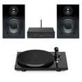 Pro-Ject Stereo Set E1 All-In-One Hi-Fi Set including E1 Turntable with Stereo Box E Integrated Amp and Speaker Box 5E Speakers - Black