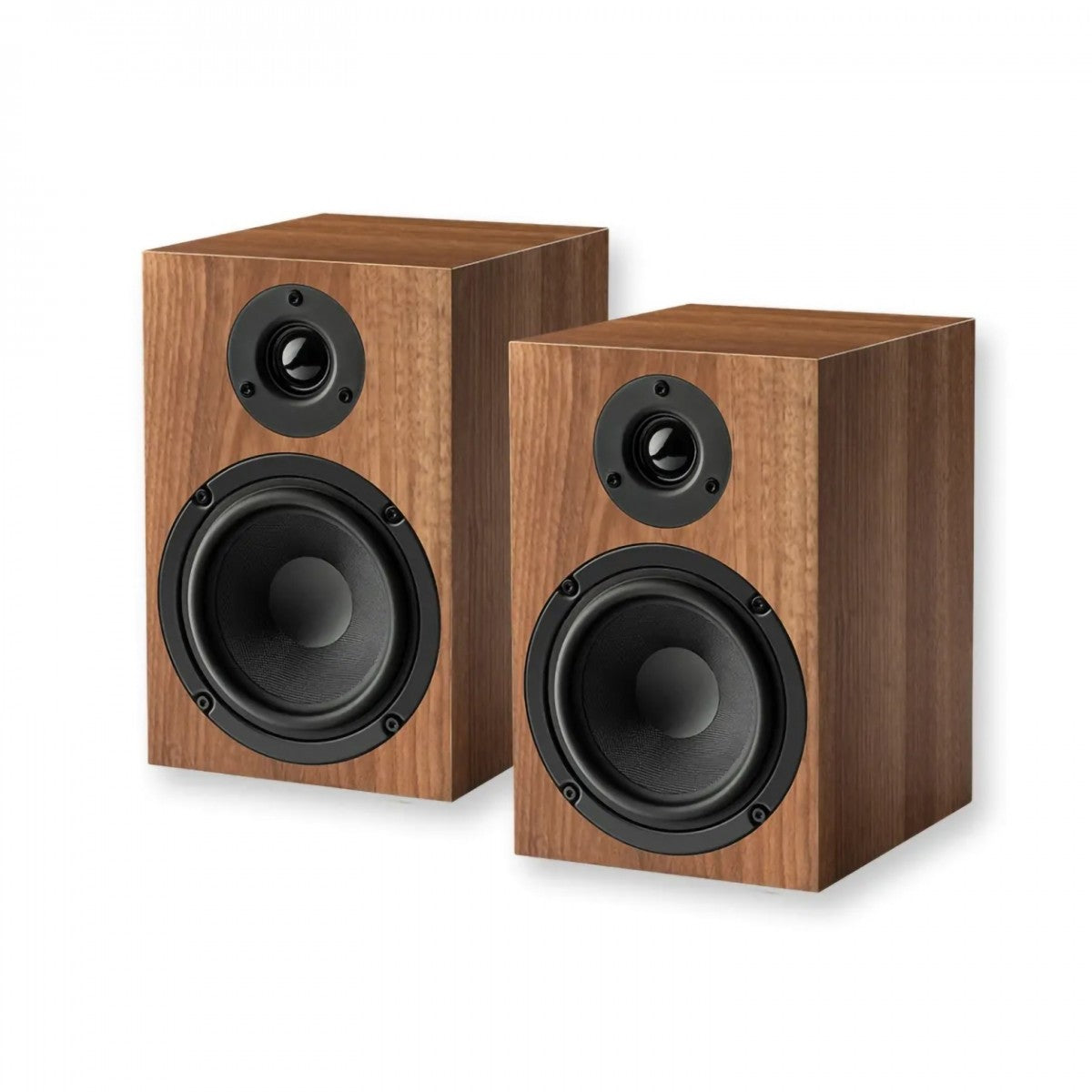 Pro-Ject Stereo Set E1 All-In-One Hi-Fi Set including E1 Turntable with Stereo Box E Integrated Amp and Speaker Box 5E Speakers - Walnut