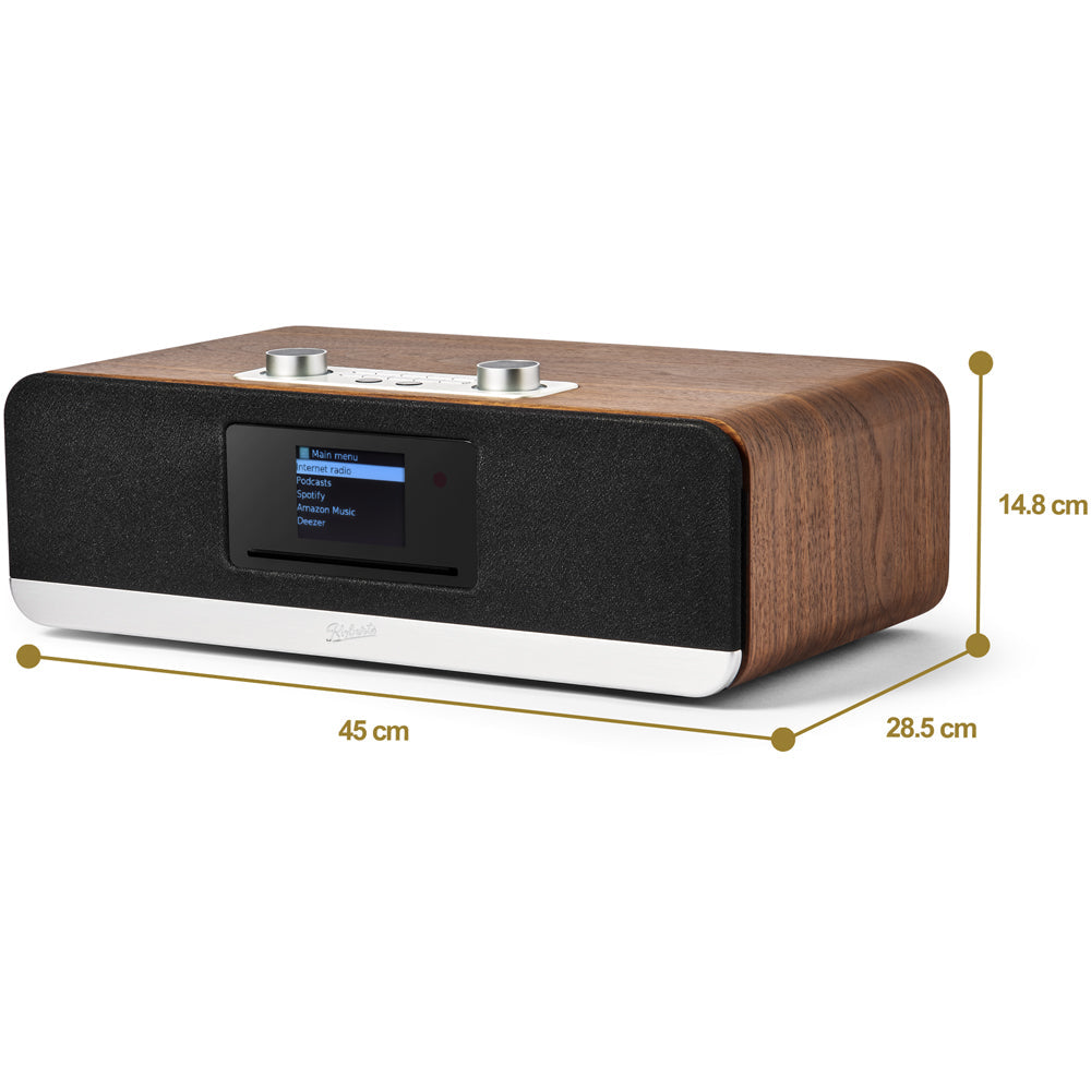Pro-Ject T1 EVO Phono Turntable and Roberts Stream 67L All In One Smart Music System Walnut HiFi Package