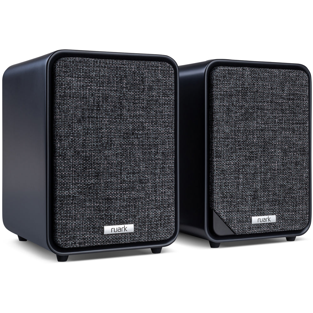 Pro-Ject T1 EVO Phono Turntable and Ruark MR1 MK3 Active Bluetooth Speakers with Built-in MM Phono Preamp Black