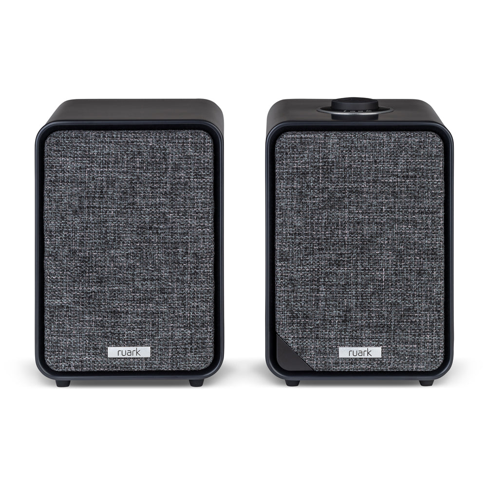 Pro-Ject T1 EVO Standard Turntable and Ruark MR1 MK3 Active Bluetooth Speakers with Built-in MM Phono Preamp Black