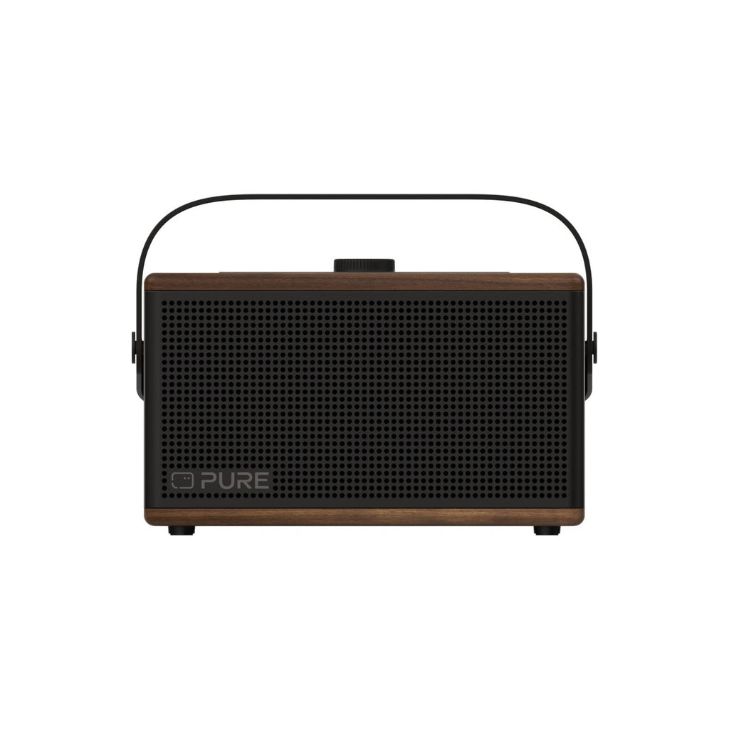Pure Classic Aura Portable Bluetooth Speaker with Ambient Lighting - Coffee Brown Walnut