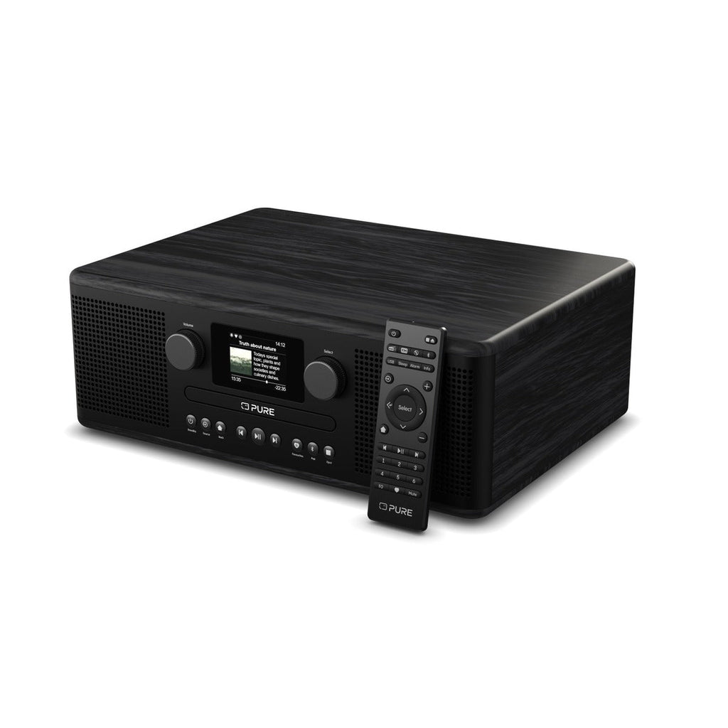 Pure Classic C-D6i All in One Internet Radio with DAB+ FM Bluetooth CD Player Stereo Sound System Black