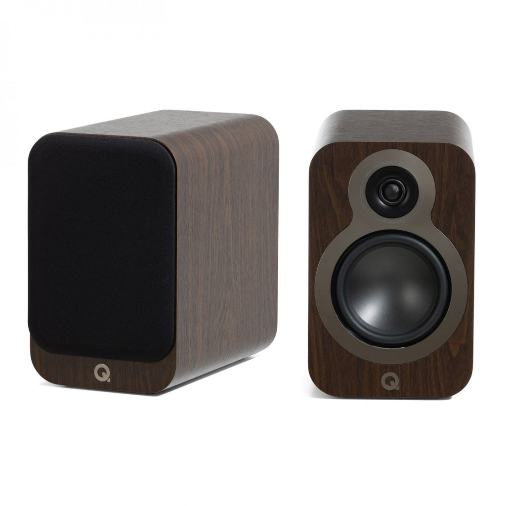 Q Acoustics 3020c Bookshelf Speakers Pair Claro Walnut