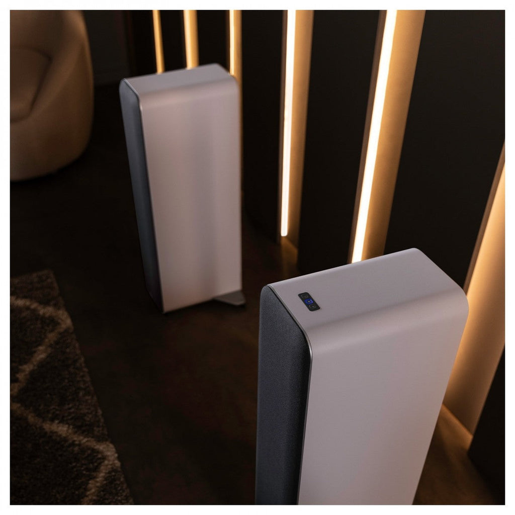 Q Acoustics M40 Powered Bluetooth Floorstanding Speakers Pair White