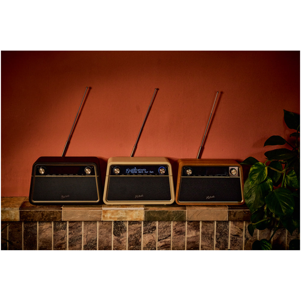 Roberts Reva DAB DAB+ FM Table-Top Radio With Bluetooth - Cherry Wood