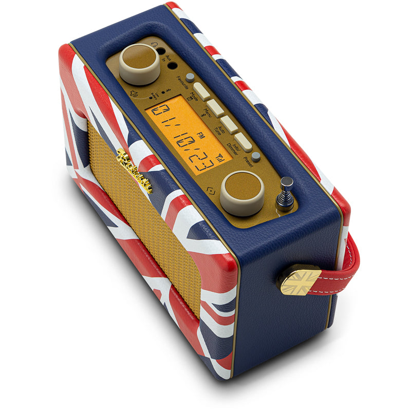 Roberts Revival Uno BT DAB DAB+ FM Radio with 2 Alarms and line out in Union Jack Bluetooth Limited Edition Open Box Clearance