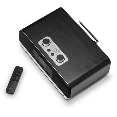 Roberts Stylus Luxe Direct Drive Turntable and Blutune 300L DAB+ BT CD USB Sound System Black HiFi Package