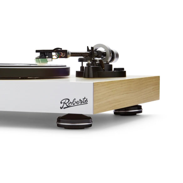 Roberts Stylus Luxe Direct Drive Turntable and Blutune 300L DAB+ BT CD USB Sound System Wood HiFi Package