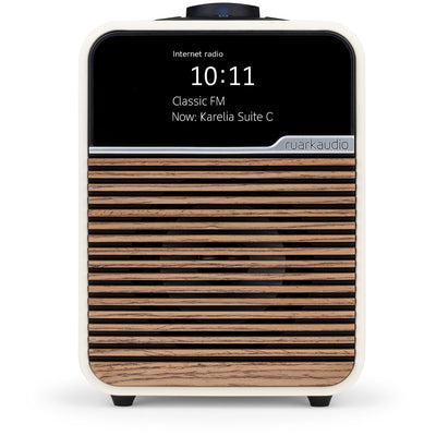 Ruark R1S DAB DAB+ FM Internet Bluetooth WiFi Smart Radio with Remote Bundle - Cream