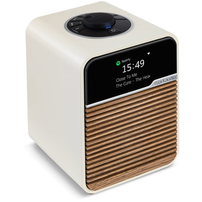Ruark R1S DAB DAB+ FM Internet Bluetooth WiFi Smart Radio with Remote Bundle - Cream