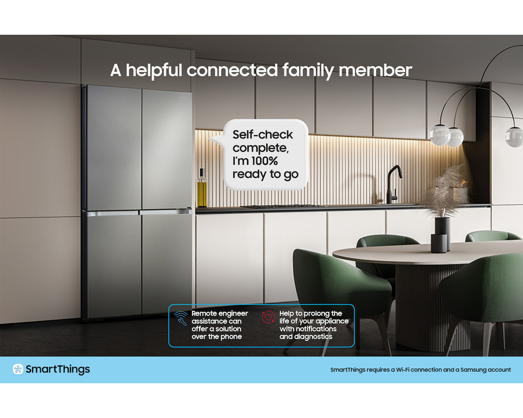 Samsung Bespoke AI RF24BB620EB1EU SpaceMax 674L Total No Frost American Fridge Freezer Black